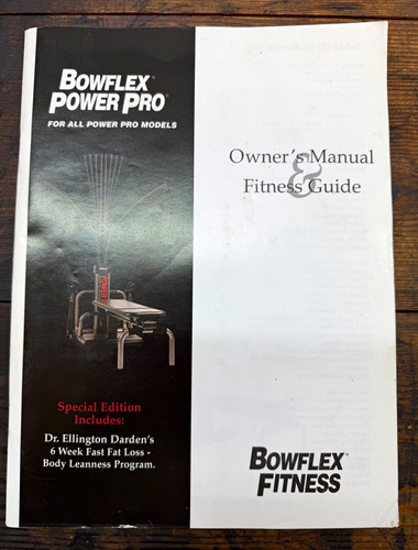 Bowflex power pro owner - bowflex, owner’s